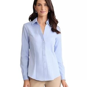 Jones New York Sky Blue Button-Down Shirt